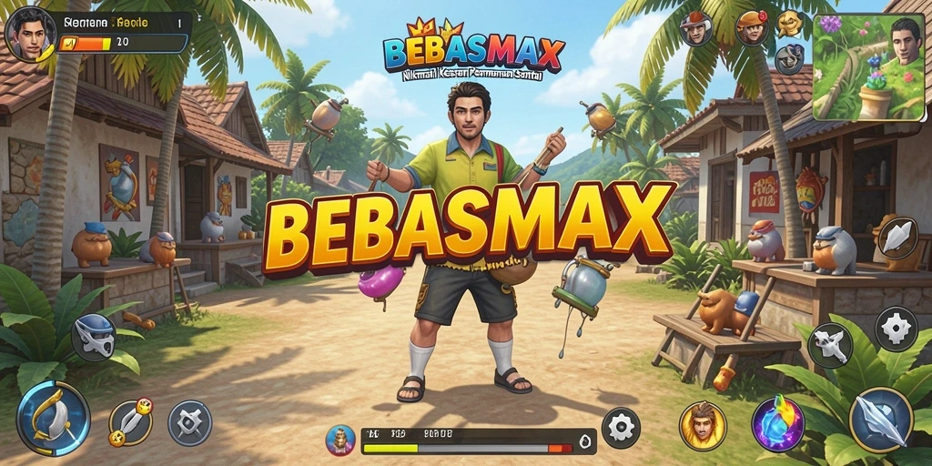 Tangkapan layar dari BEBASMAX menampilkan gameplay yang seru dan interaktif.