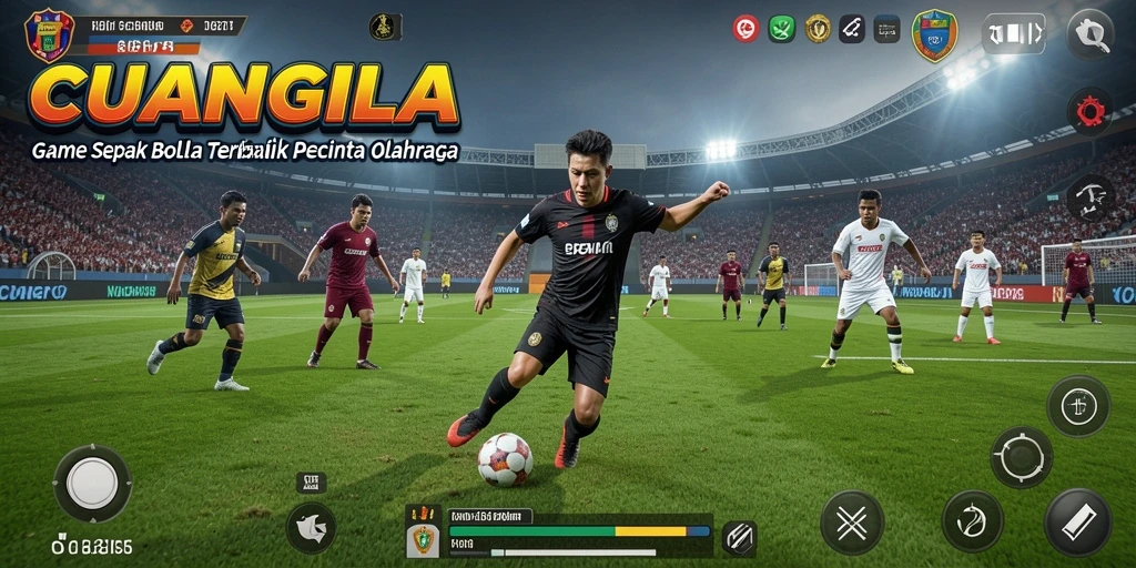 Gameplay seru dalam CUANGILA, menghadirkan sensasi sepak bola yang nyata.