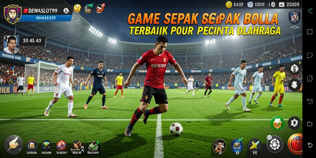 Gameplay menarik DEWASLOT99 dengan grafis dan animasi sepak bola yang memukau.